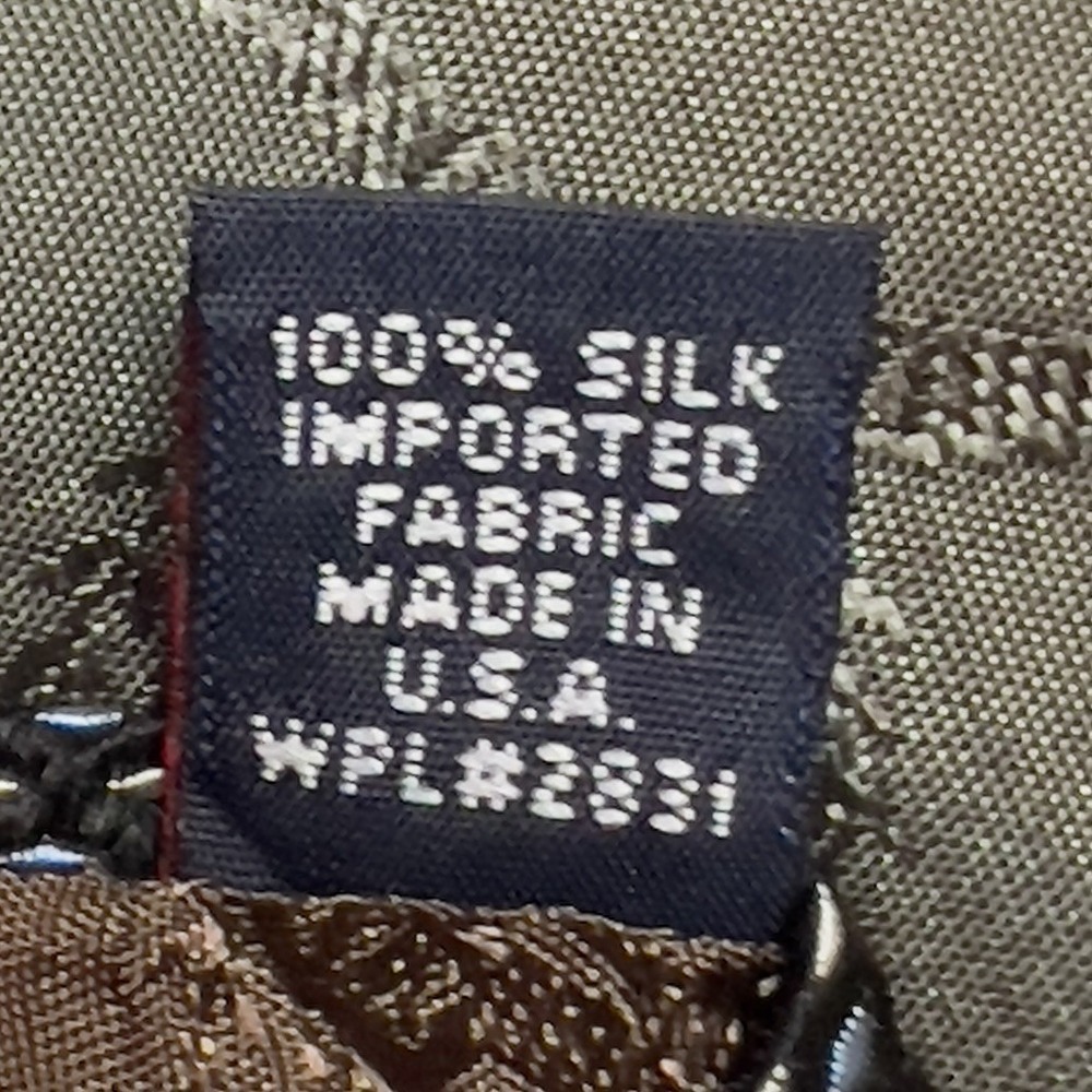 Tommy Hilfiger Necktie Mens Extra Long Navy Blue Silk Geometric Made in USA - Picture 6 of 8